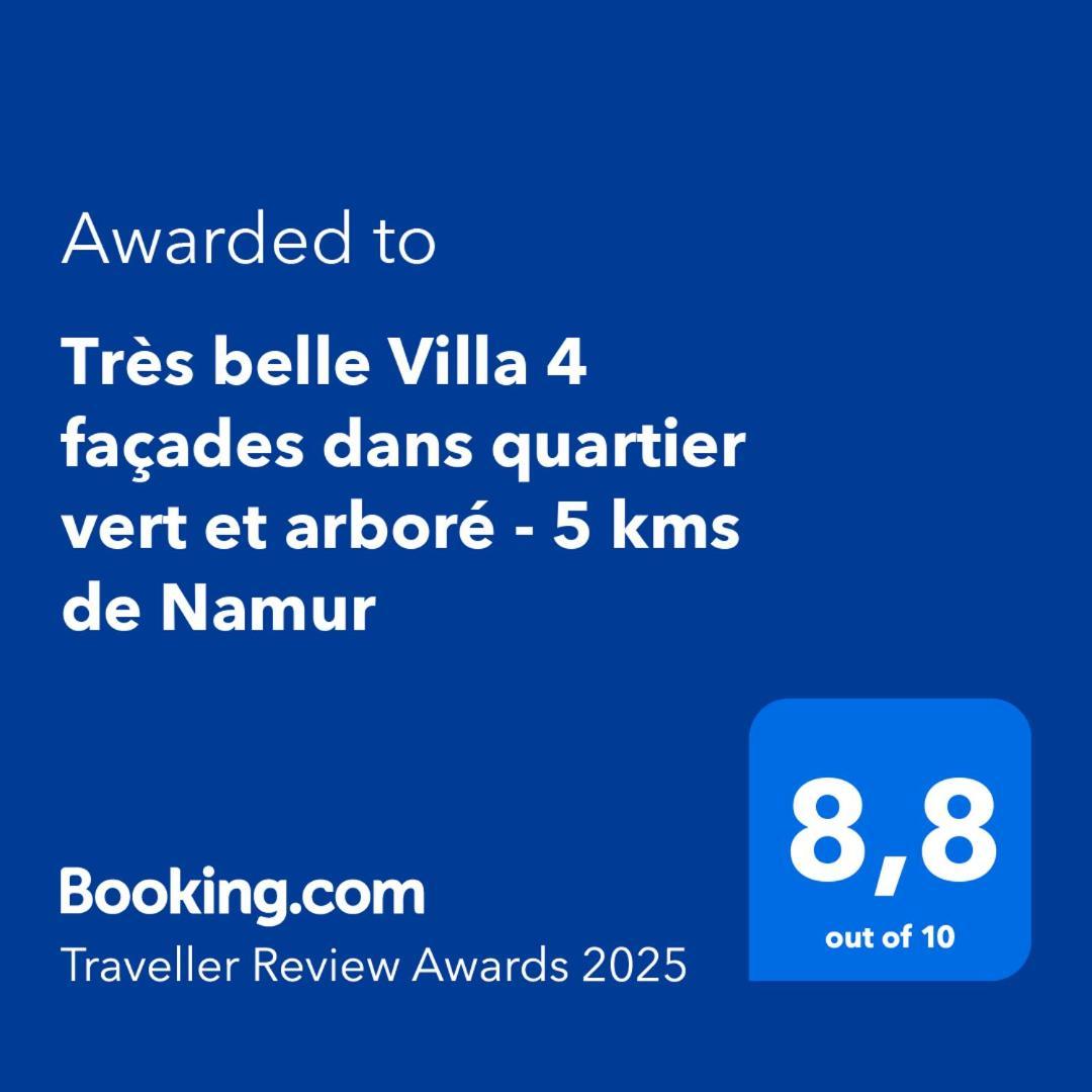 Tres Belle Villa 4 Facades Dans Quartier Vert Et Arbore - 5 Kms De Namur Exterior foto