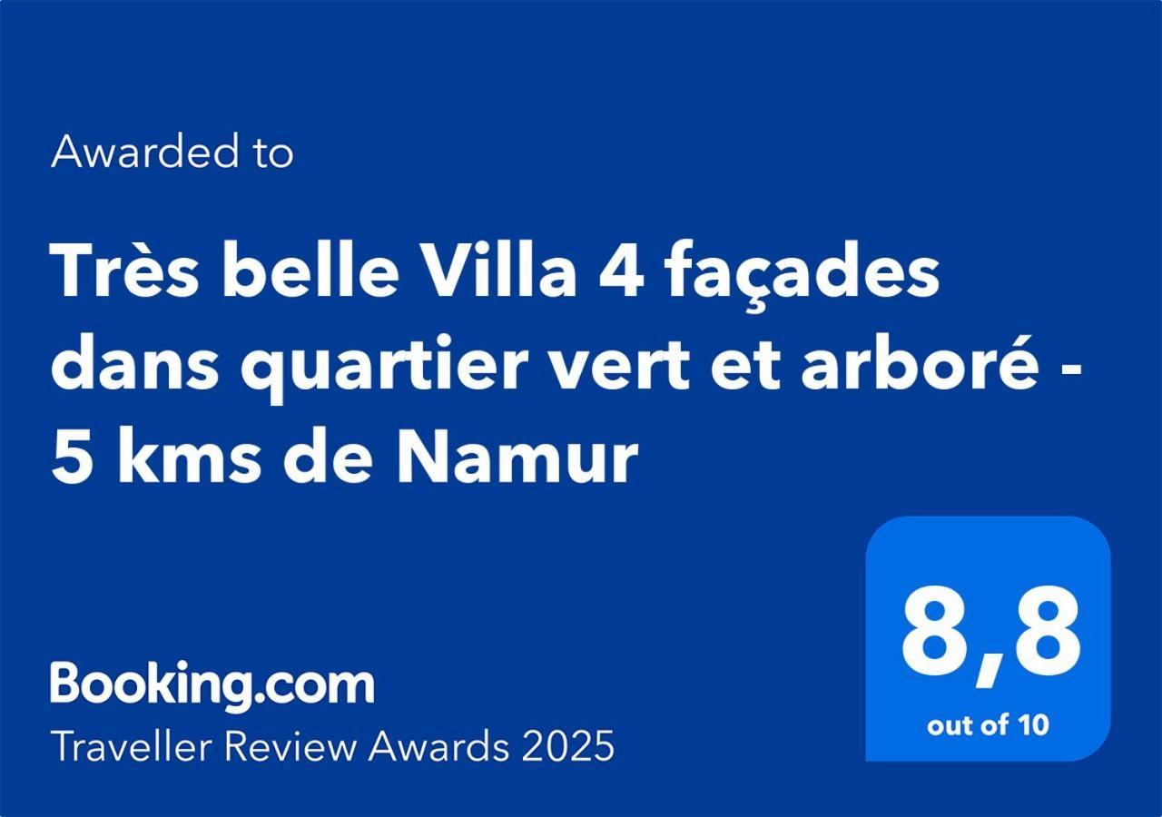 Tres Belle Villa 4 Facades Dans Quartier Vert Et Arbore - 5 Kms De Namur Exterior foto